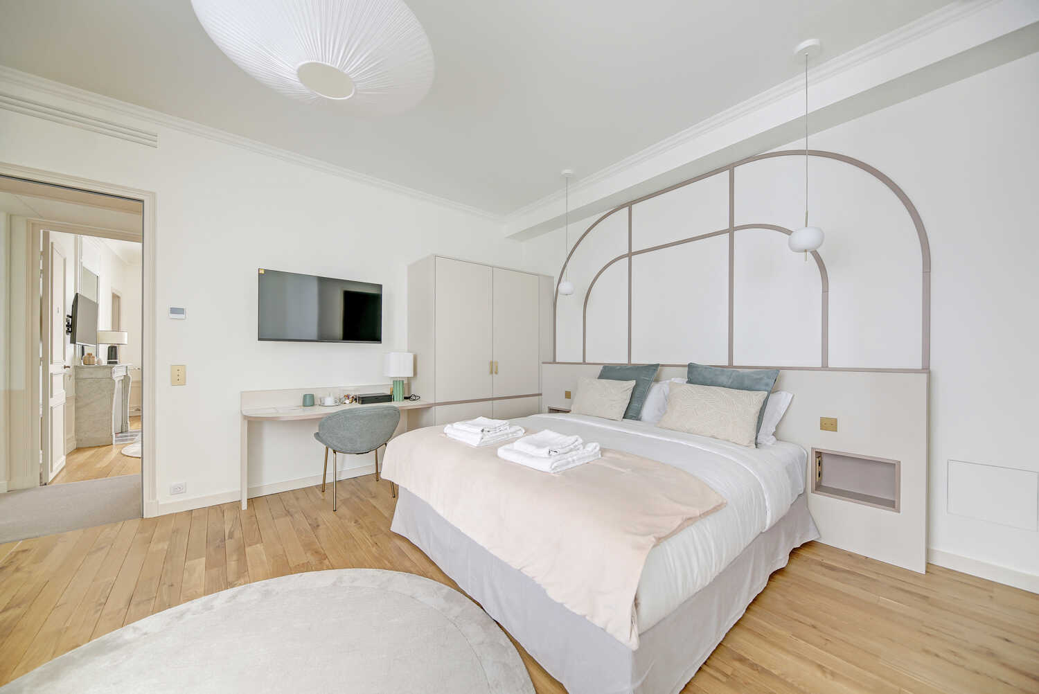 Master bedroom with designer furnishings